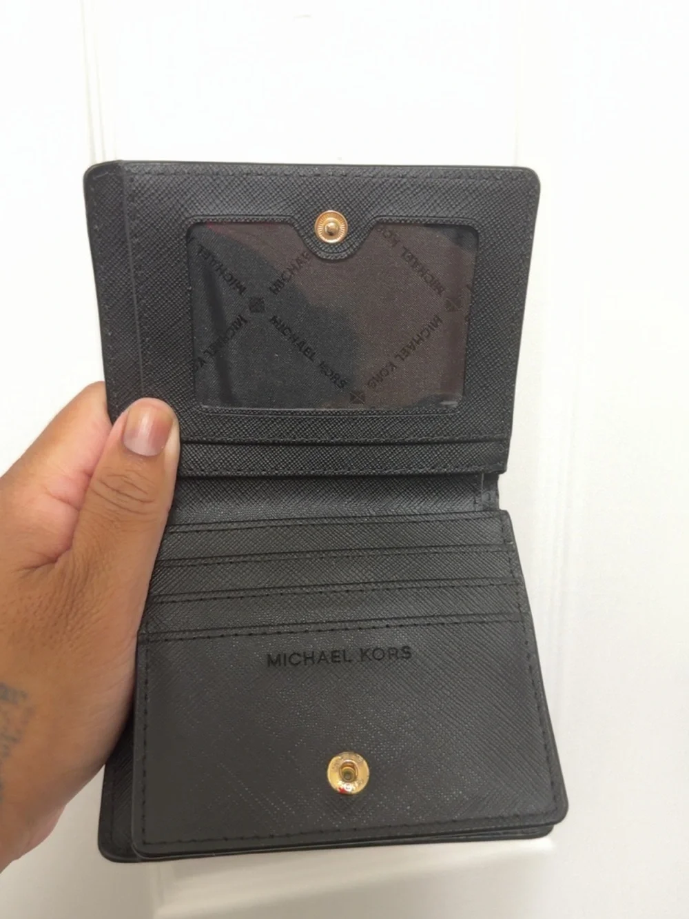 Michael Kors Black Pebbled Leather Mini Backpack with Gold Studs
